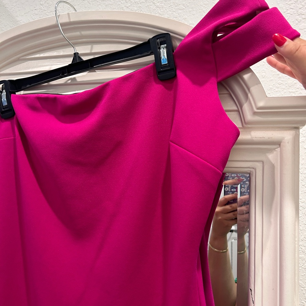 DESIGNER DARK FUCHSIA FORMAL DRESS